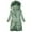 Mint Green, variant on JURANMO Fashion Down Jacket for Women Warm Fleece Lined Hooded Winter Coat Slim Quiled Jackets with Pockets Today's Deals Mint Green M