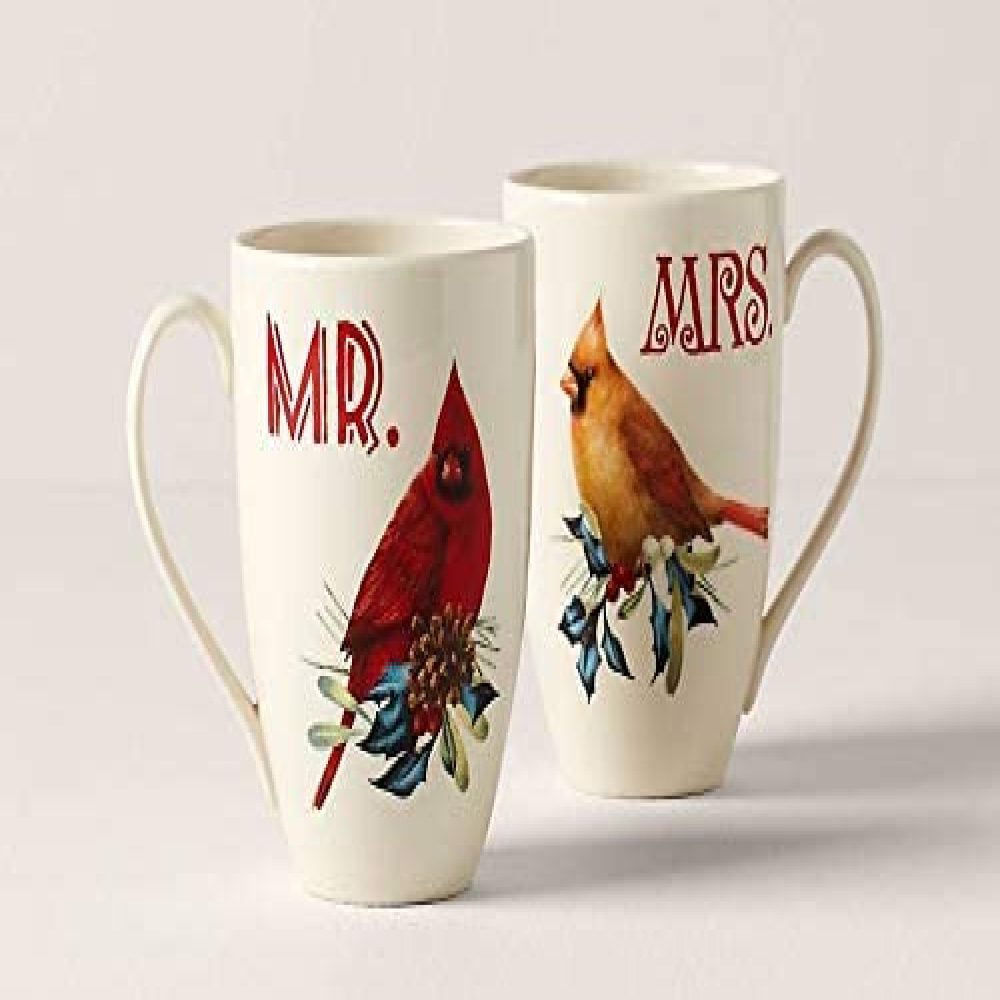 Lenox Winter Greetings Coffee Mug Red Cardinal Bird New 