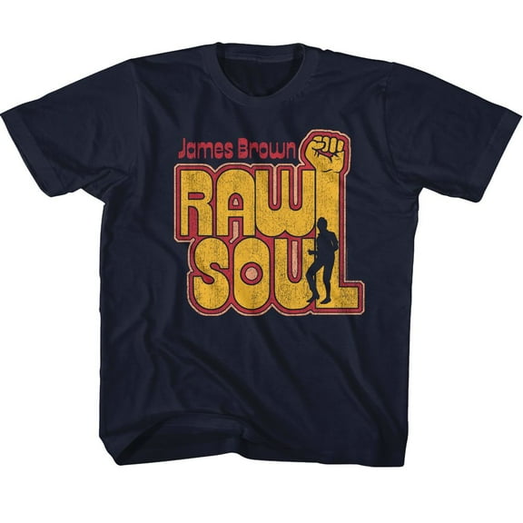 James Brown Raw Soul Navy Youth T-Shirt
