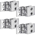 thumbnail image 1 of 4 Piezas Bisagra para Puerta de Vidrio, Bisagra de Clip para Muebles de Cocina, Escaparate, Ducha, Soporte de Cobre de 0 Grados para Ángulo de Apertura de Puerta de Armario, para Espesor de Vidrio de 5 mm a 8 mm BRI  Rojo Verde, 1 of 5