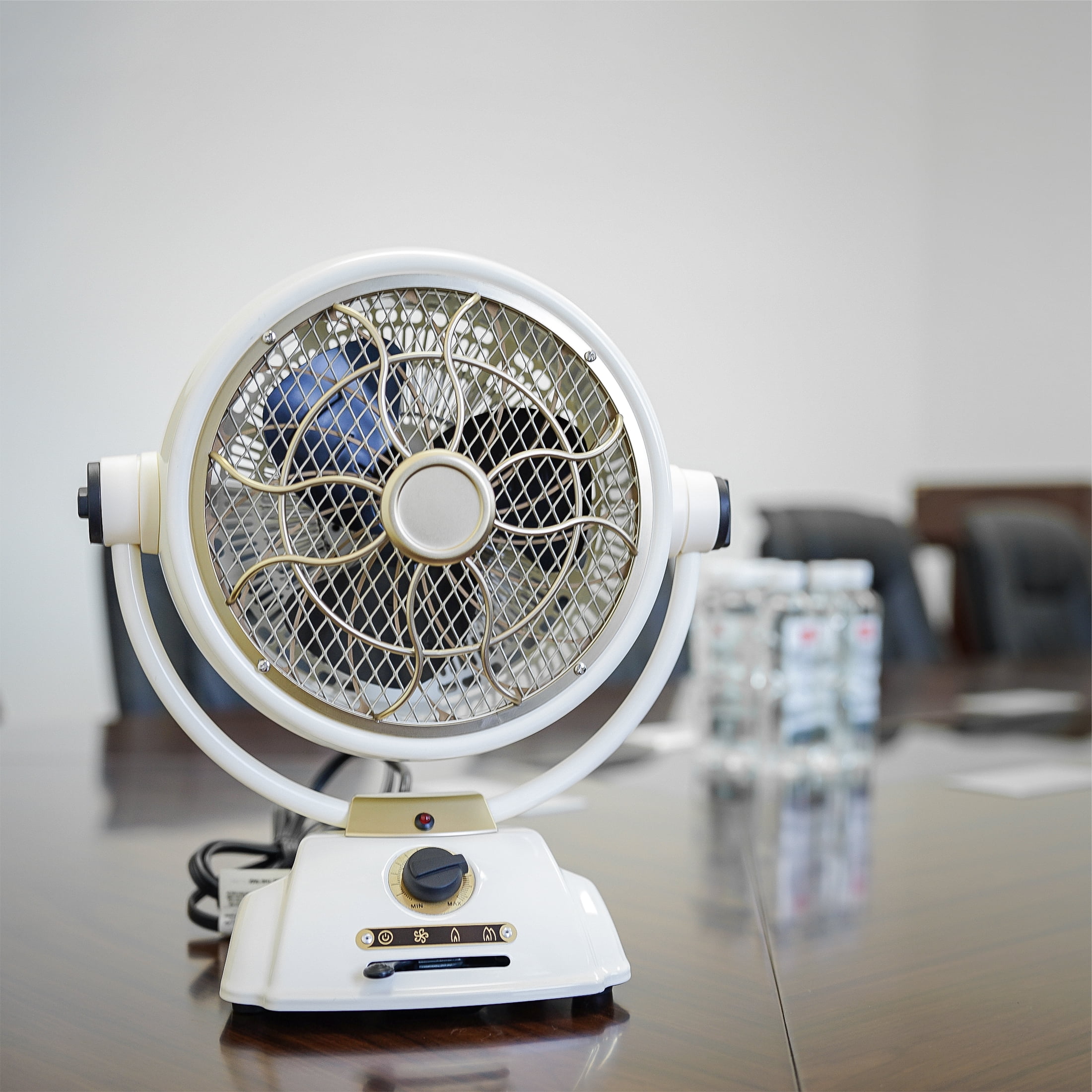 Better Homes u0026 Gardens Retro Tabletop Heater Cream u0026 Brass Finish -  Walmart.com