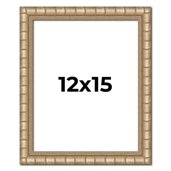12x15 Frame Silver Real Wood Picture Frame Width 1.5 inches | Interior Frame Depth 0.5 inches |