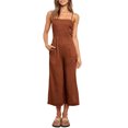 thumbnail image 1 of Txlixc Mono de verano para mujer Tirantes finos ajustables Cintura alta Pierna ancha Mono recortado Mamelucos con bolsillos Txlixc  Estilo de ocio, 1 of 5