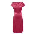 thumbnail image 5 of Robe Maxi Sans Manches à Col Bénitier Dos Nu en Soie Dos Ouvert Robe de Soirée Formelle pour Invité de Mariage Robe de Soirée Élégante, 5 of 5