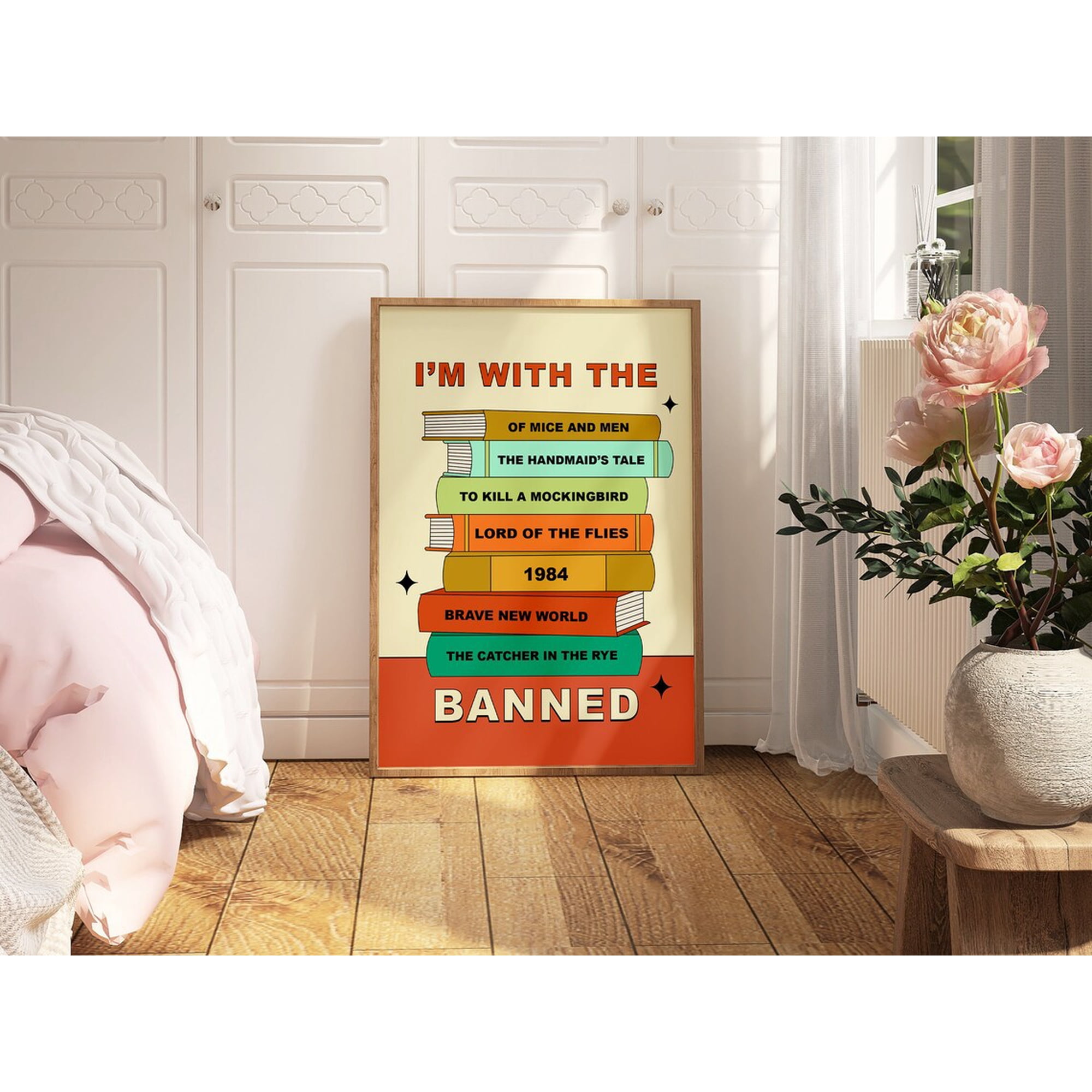 Banned Books Literary Gift Book Lover Gift Literary Vintage Books School Book Lover Gifts For Readers