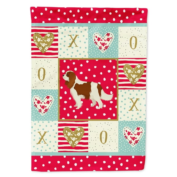 Carolines Treasures CK5919CHF Cavalier Spaniel Love Flag Canvas House Size Large multicolor