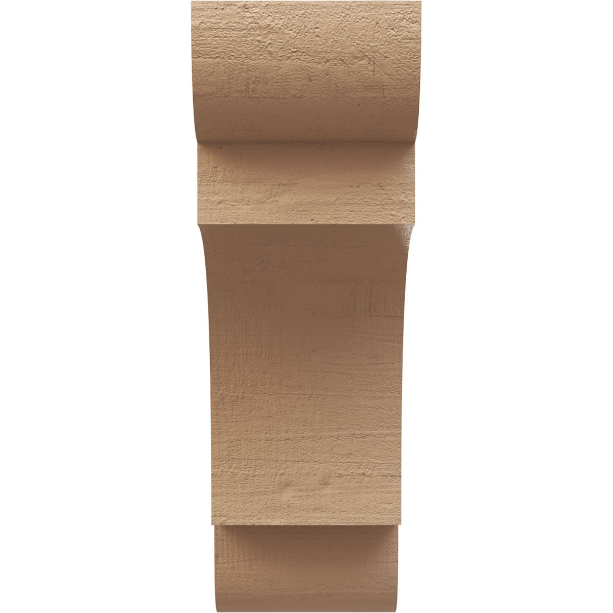 8"W x 16"D x 24"H Classic New Brighton Rough Cedar Woodgrain TimberThane Corbel, Primed Tan