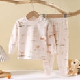 thumbnail image 2 of masbird Pajamas For Kids Little Girls Boys Pajamas Cute Graphic Cotton 2 Piece Train Toddler Sleepwear Fall Winter Clothes Set for 6-24 Months 2t 3t 4t 5t 6t 7t 8t 9t(Pink,6-12 M), 2 of 5