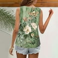 thumbnail image 5 of ZQUUVOU Tank Top For Women Square Neck Lace Sleeveless Printied Tops (Olive Green,S), 5 of 5