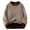 Coffee, variant on successthop Mens and Big Mens Sweater Plus Size Ribbed Long Sleeve Chunky Crewneck Tops Color Block Winter Clothes