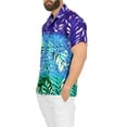 thumbnail image 5 of LA LEELA Men's Hawaiian Shirts Short Sleeve Button Down Shirt Men's Summer Shirts Casual Beach Holiday Hawaii Island Shirts for Men Funny XXL Decorative Floral, Multicoloured, 5 of 6