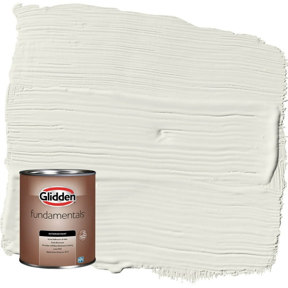 Glidden Fundamentals Silvery Moon / Gray Semi-Gloss Exterior Paint, 1 Gallon