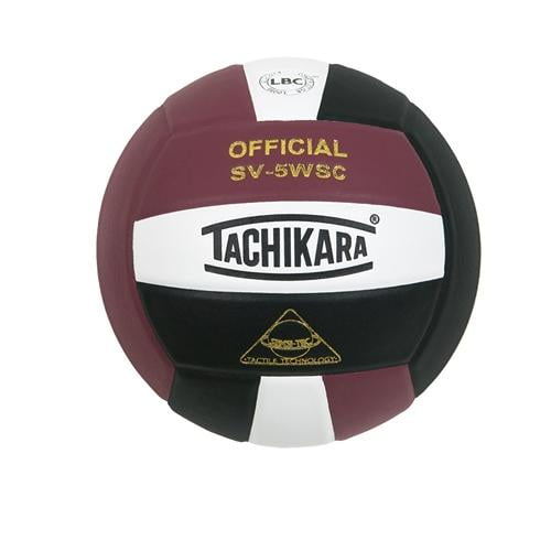 Tachikara Indoor Volleyball SensiTec, Cardinal/White/Black