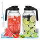 thumbnail image 1 of Jarra De Vidrio Mason 64oz/1.9l Con Tapa Para Agua 2pcs Xtellar transparente, 1 of 4