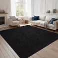 thumbnail image 1 of ANTPOP Runner Rug Non-slip Accent Rugs Washable Hallway Durable Polypropylene Indoor Outdoor with Rubber Backing for Entryways Kitchens Bedrooms , 4' x 8', Solid Black, 1 of 7