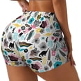 thumbnail image 2 of Sigee Dinosaur Print Women's High Waist Workout Shorts - Squat Proof, Tummy Control, Yoga and Gym Activewear-X-Large, 2 of 9