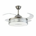 thumbnail image 2 of Modern 42" Invisible Ceiling Fan Light W/Remote Control Pendant Light Chandelier Silver, 2 of 12