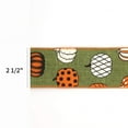 thumbnail image 5 of LaRibbons 2 1/2 Wired Ribbon | Multi Pumpkin Green/Multi | 10 Yard Roll, 5 of 6