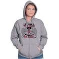 thumbnail image 3 of Breast Cancer My Mom is an Angel Unisex Fleece Graphic Zip Up Hoodie Brisco Brands 4X, 3 of 5