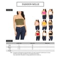 thumbnail image 2 of FashionMille Women Casual Regular Fit Ribbed Strapless Tube Top Crop Tank Top Shirt, 2 of 5