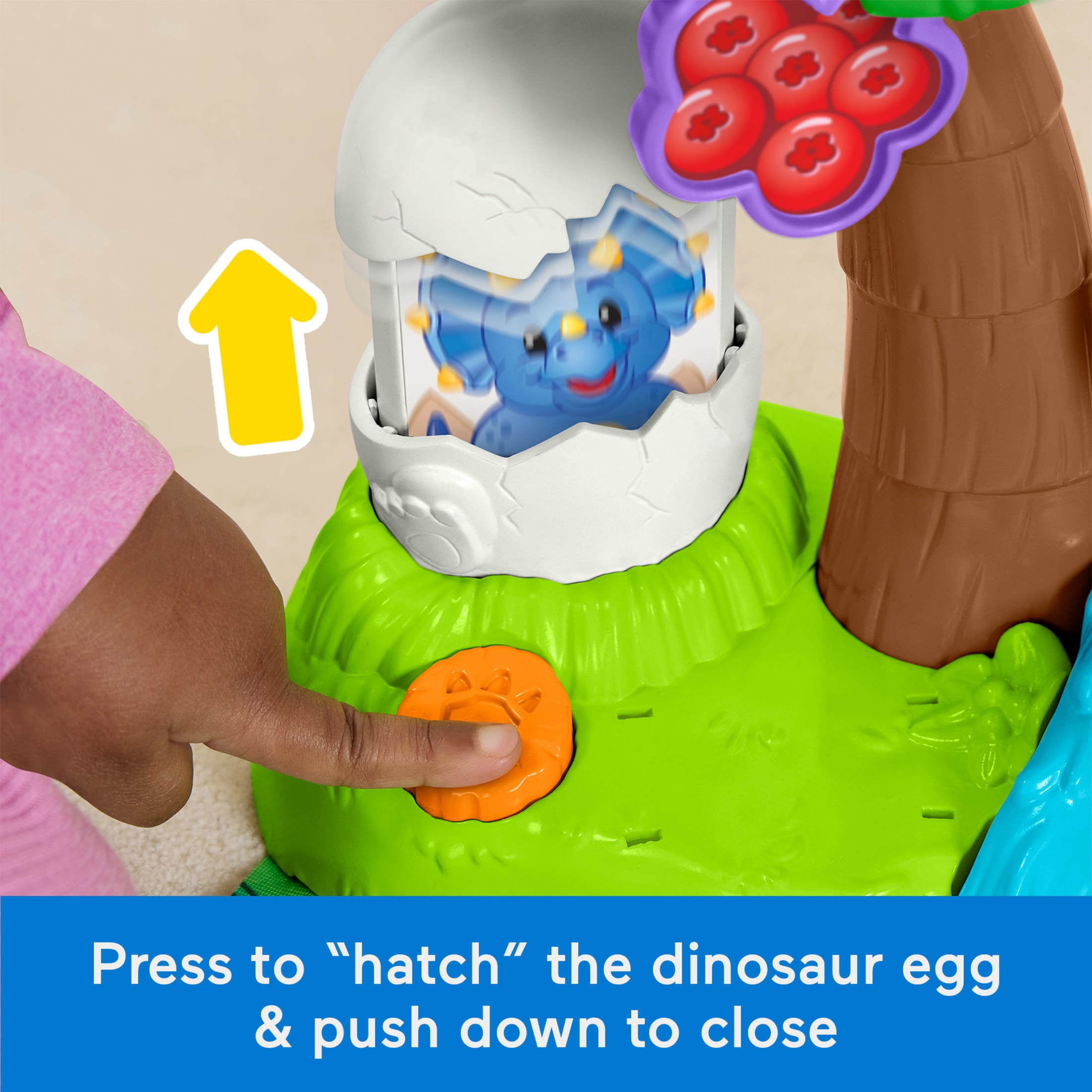 Fisher-Price Little People Dinosaur Village & Play Mat Toddler Playset, 3 Toy Figures