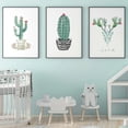 thumbnail image 3 of Pinturas de cactus Poster sin marco Planta tropical Planta de lona Impresión de lienzo Obras de lienzo Decoración de dormitorio Decoración 3 piezas Sweethay HA011002-00, 3 of 7