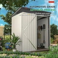 thumbnail image 4 of AECOJOY  Outdoor Metal Storage Shed with Lockable Door 5' x 3' - White, 4 of 5