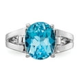 thumbnail image 4 of Solid 14k White Gold Gemstone Ring Band with CZ Cubic Zirconia Size 8, 4 of 5