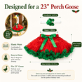 thumbnail image 2 of Christmas Yard Goose Dress Costume Set - Porch Goose Holiday Attire Full Outfit For Front Porch Lawns Patio Garden Winter Xmas Outdoor Decor, 2 of 12
