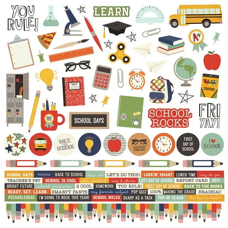 - Simple Sets School Rocks! Cardstock Stickers 12