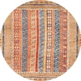thumbnail image 1 of Ahgly Company Indoor Round Abstract Chocolate Brown Abstract Area Rugs, 6' Round, 1 of 6