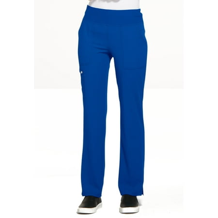 

Elle Scrubs Pant for Women Mid Rise Straight Leg Pull-on EL130 S Royal