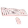 thumbnail image 1 of Combinación De Teclado Inalámbrico, Pequeño Teclado Inalámbrico De Rebote Y Mouse Con Rosa De Tapa Redonda De Punk Puro Puro, 1 of 7