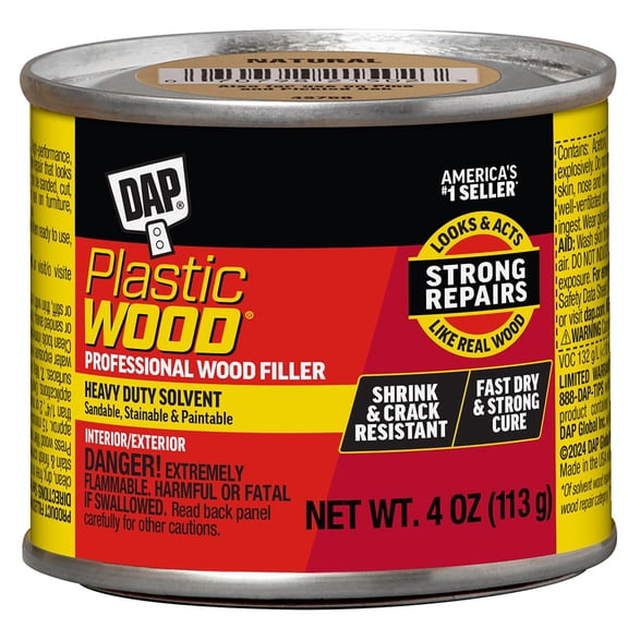 DAP 21502 4 oz. Natural Plastic Wood® Solvent Professional Wood Filler