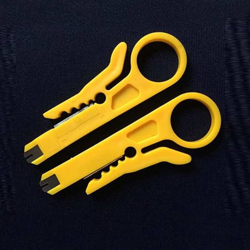2Pcs punch down tool RJ45 Cat5 network UTP LAN cable wire cutter stripper tool