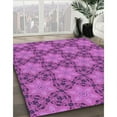 thumbnail image 2 of Ahgly Company Indoor Square Patterned Dimorphotheca Magenta Pink Area Rugs, 6' Square, 2 of 6