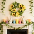 thumbnail image 1 of Simulated Birds Egg Spring Wreath with Colorful Leaf Ring for Front Door Wall Easter Decoration, 1 of 6