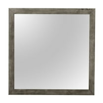 41 In. X 41 In. Classic Square Wood Framed Dresser Mirror - Gray