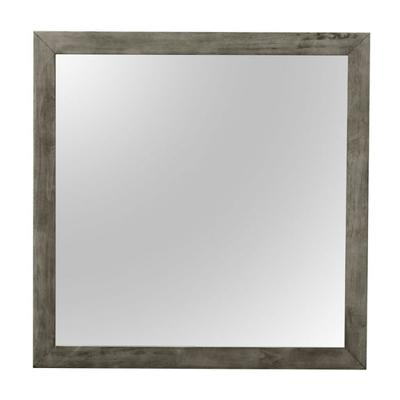 41 In. X 41 In. Classic Square Wood Framed Dresser Mirror - Gray