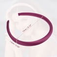 thumbnail image 4 of Unique Bargains 2 Pcs Solid Simple Silk Headbands Fashion Hair Accessories for Women Light Pink Rose Purple 0.59" Wide, 4 of 7