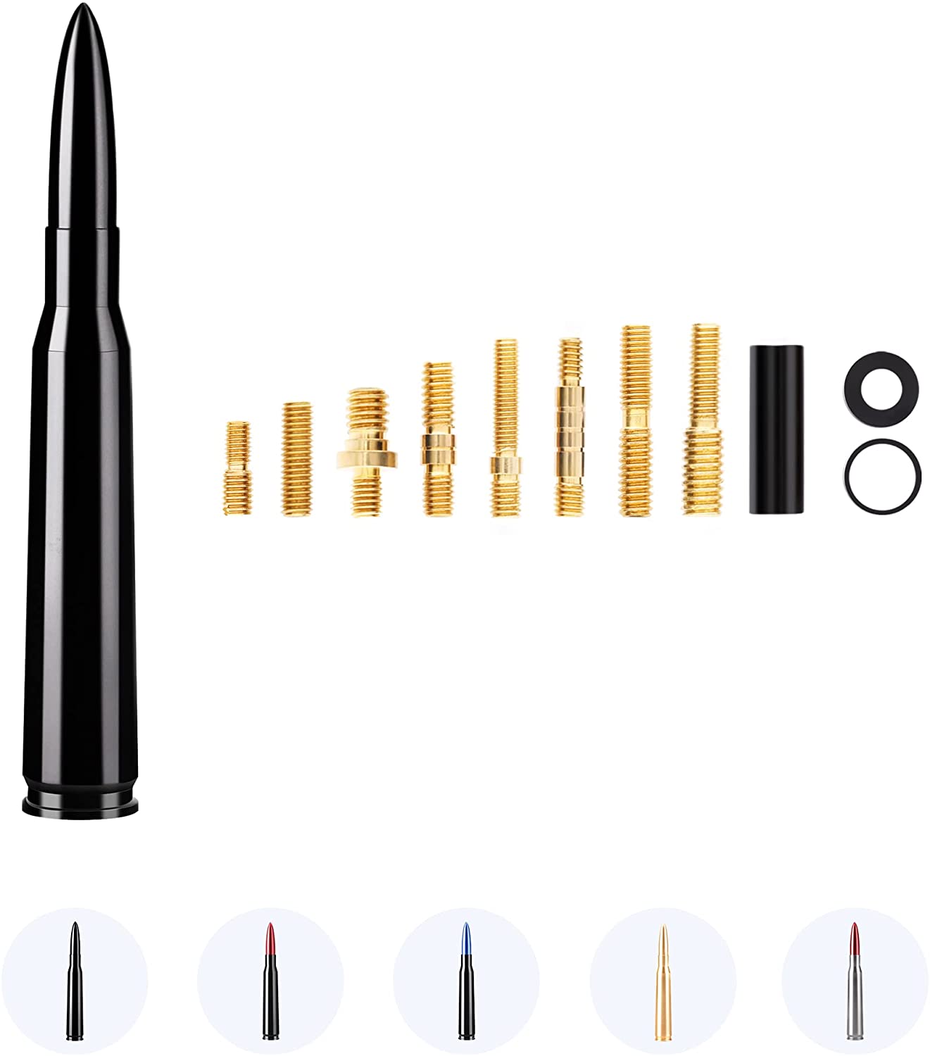 JAPower 50 Cal Antenna Car Truck Short Radio Antenna Replacement for