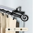 thumbnail image 3 of Traute 13/16" Double Bay Window curtain rod Adjustable 20"-36", 38"-72" - Black,(ABay-27-2D), 3 of 3