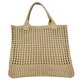 thumbnail image 1 of Bolso de ganchillo para mujer, bolso vagabundo de gran capacidad, bolso grande de compras suave (caqui), 1 of 9