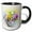 Black/White, variant on 3drose, Flower Bouquet Blossom with Watercolor Art, 11oz Magic Transforming Mug
