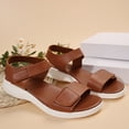 thumbnail image 4 of Summer Women's Comfortable Walking Sports Slides Sandals Casual Lightweight Non Slip Shoes Breathable Soft Wedges Open Toe Orthopedic Arch Support Ankle Strap Beach Sandals, 4 of 9
