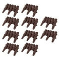 thumbnail image 1 of Outdoor Landscape Edging, Brown Staggered Short Fence 10PCS Durable  For Yard, 1 of 8