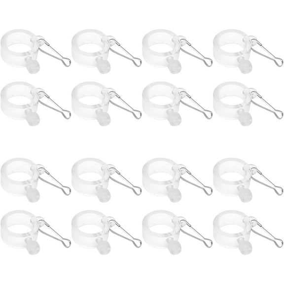 12 Pcs Plastic Flag Pole Ring Rotating Anti Wrap Flag Mounting Ring Spinning Flag Pole Clips for 0.7-0.87 Inch Inner Diameter Flagpole