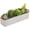 Gray Cement, variant on Artificial Succulent Centerpiece, 15.75 Inch Faux Succulents Arrangement Plants in Rustic Burnt Wood Rectangular Planter Box