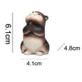 thumbnail image 2 of DOLITY Small Otter Tea Pet Crafts Clay Mini Otter Sculpture for Bathroom Shelf Cafe, 2 of 9