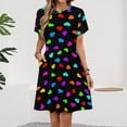 thumbnail image 2 of Colorful Love Heart Women's Dress Short Sleeve Summer Sundress Summer Women Clothes, 2 of 7